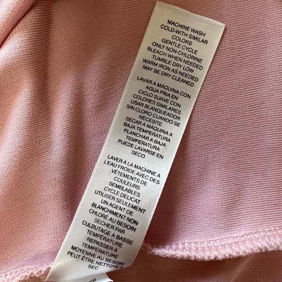 WHBM - Long Sleeve Off The Shoulder Light Pink Top - Picture 7 of 12